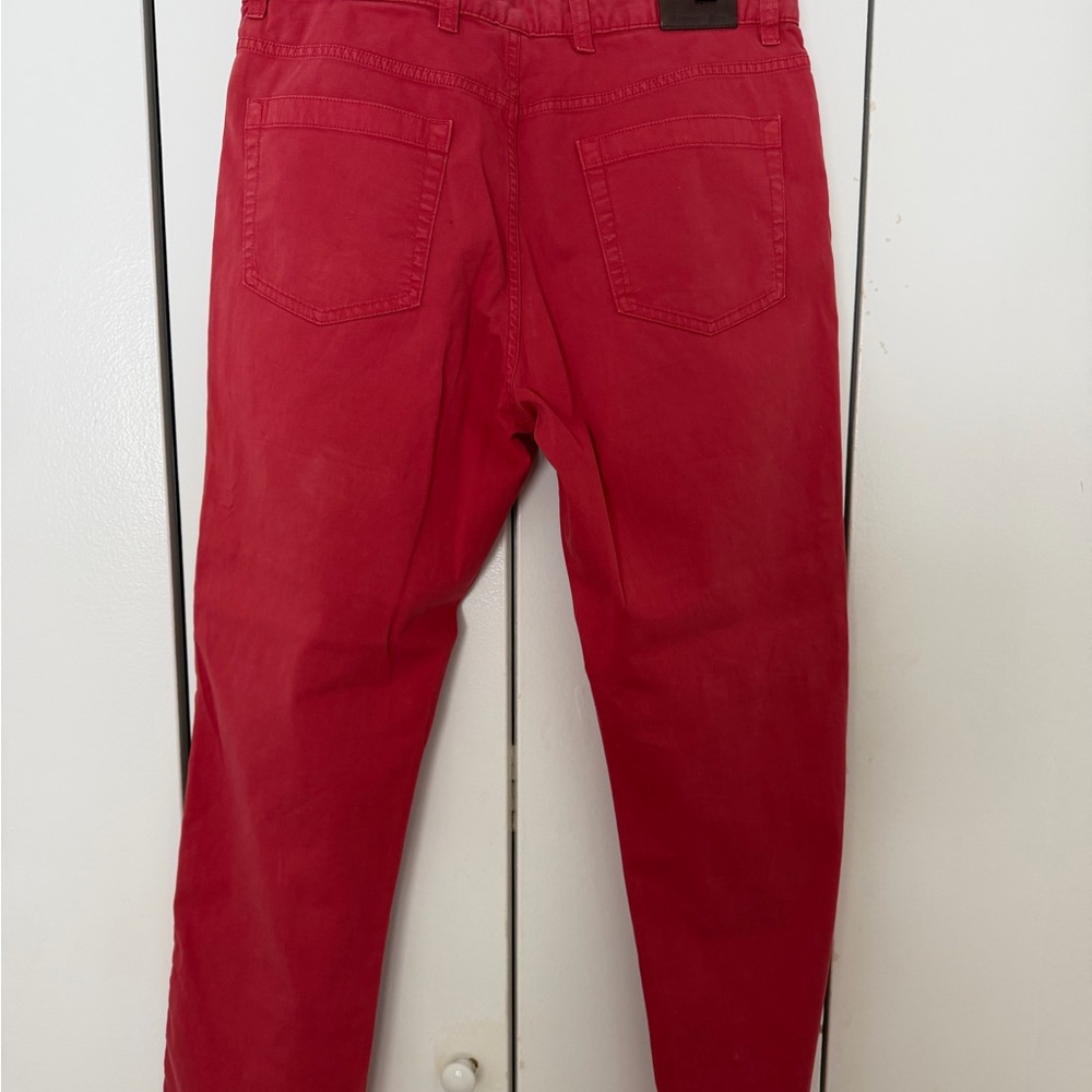 Ermenegildo Zegna Bold Red Straight Jeans